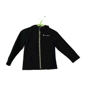 Free County Boys Hoodie Zipup Jacket Size 5/6  Black/ Green